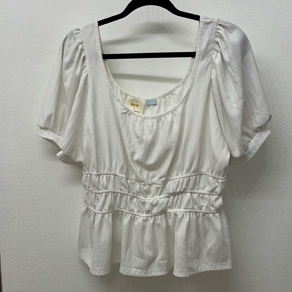 Anthropologie Maeve white blouse